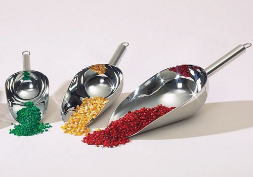 DENIOS Universal Handschaufel FoodScoop, aus Edelstahl 1.4301, 200ml, Gesamtlänge 230mm, 281770