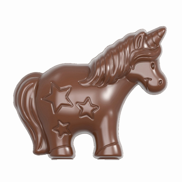 Schneider Schokoladen Form - Einhorn, 275 x 135 x 24 - Doppelform recto/verso / 45 x 39,5 x 9,5 mm, 2 x 6 gr, 2 x 6 Stück, 421933