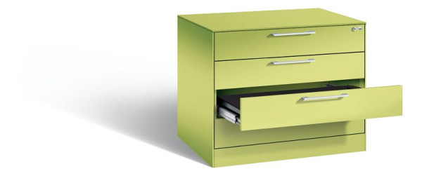 C+P Karteischrank Asisto, H710xB800xT600mm, Farbe: Viridingrün / Viridingrün, Bügelgriff, 146273-424 S10010