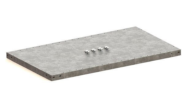 Meta CLIP SET 230, verzinkt, 2 Zusatzböden 1000x500 mm, 20011324