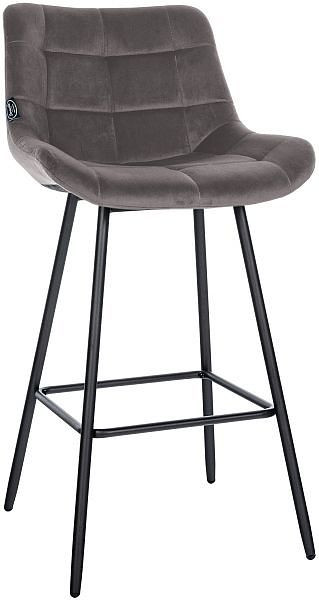 CLP Barhocker Weston Samt, grau, 321469, 4251756483951