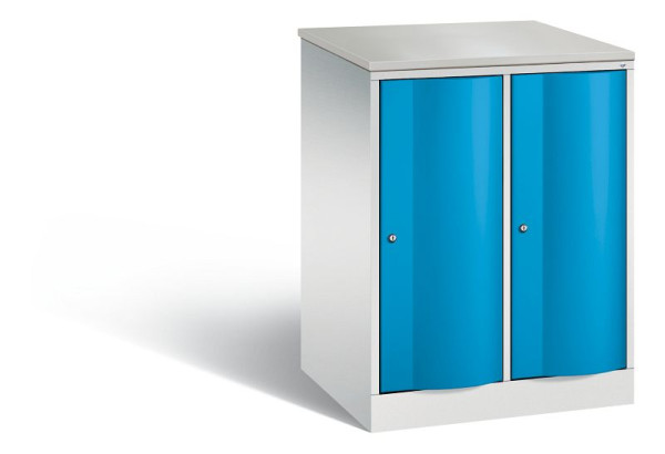 C+P Spind Resisto, 2 Abteile, H1077xB772xT640 mm, Grau/Lichtblau/DBS Hellgrau, 8271-273 S10081