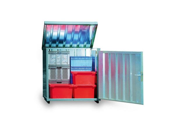 FLADAFI Magazinbox MB 2, verzinkt, montiert, mit Boden, 1.420 x 1.080 x 1.470 mm, F2601