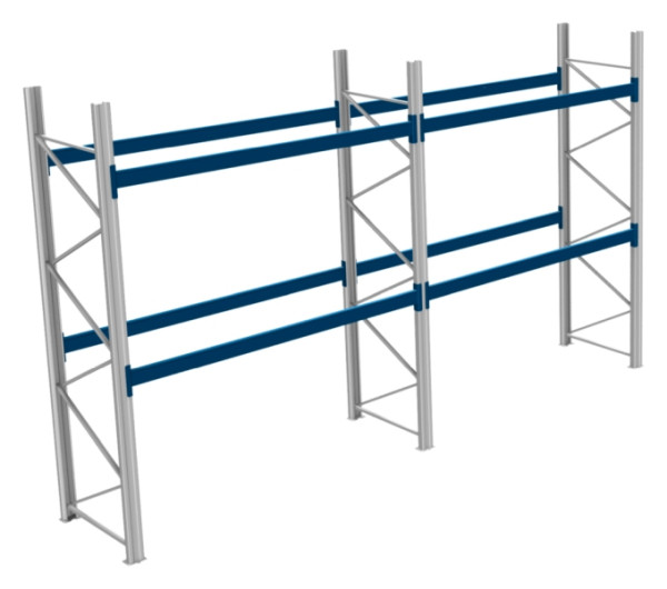 BITO Palettenregal P2 3505x1100x5800 Komplettregal, 2E, 800 RAL5010 U, 56426