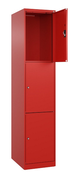 C+P Schließfachschrank Evolo PLUS, 3 Fächer, 1850x400x500mm, 3020/3020, 049000-123 S10025