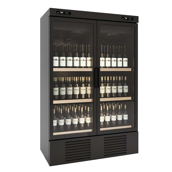 Vaiotec TOPLINE 1000 Weinkühlschrank Schwarz, 2 Zonen symmetrisch, 1000 Liter, Breite: 1250 mm, 11688