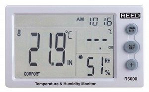 REED Temperatur- und Luftfeuchtigkeitsmessgerät, R6000