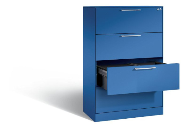 C+P Hängeregistraturschrank Asisto, H1310xB800xT435mm, Farbe: Enzianblau, Bügelgriff, 146023-412 S10161