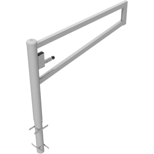 Stein HGS Wegesperre 360° drehbar, 1500 mm / ohne Farbe, Profilzylinderschloss verschiedenschließend, zum Einbetonieren, 4013.15z