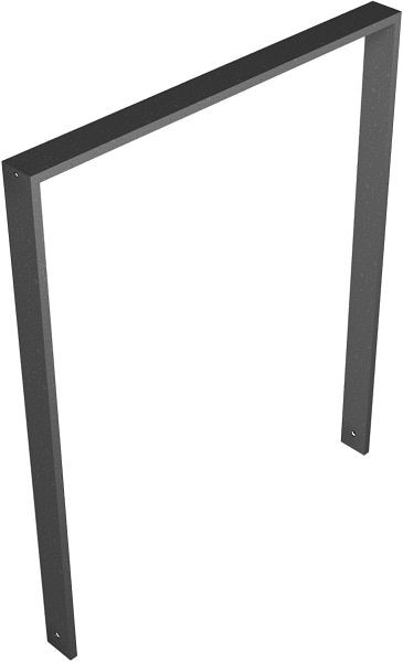 Schake Anlehnbügel aus Stahlrohr Rechteckrohr, 80 x 20 mm, ohne Querholm, Gesamtbreite: 1000 mm, feuerverzinkt, 458_100