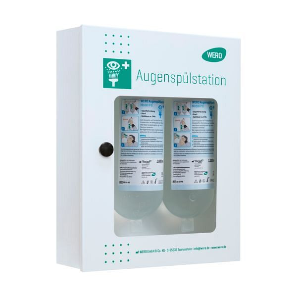 WERO Augenspülstation QuickCheck mit 2 x Augenspülflaschen P8 1000 ml, 380035