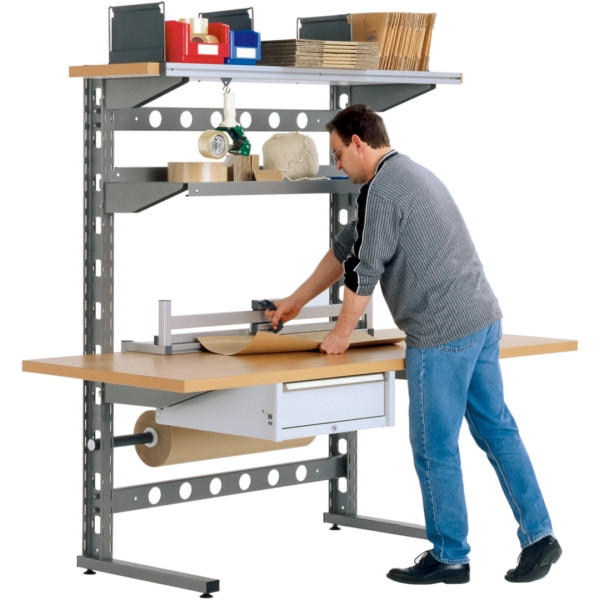 BITO TEC Arbeitsplatzsystem einseitg RAL9007 Set, 19443