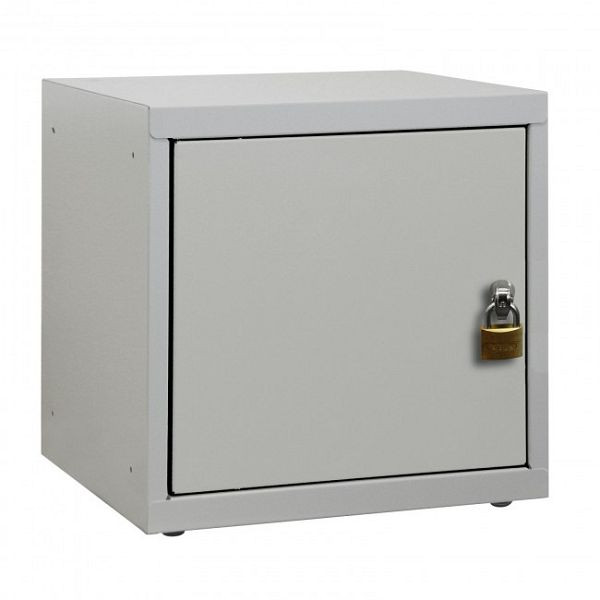 ADB Wertfach-Schließfach, Maße Korpus LxBxH 400x400x400 mm, Farbe Korpus: Lichtgrau, RAL 7035, 41205
