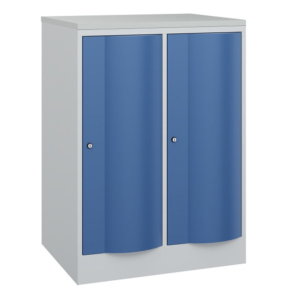 C+P XL-Garderobenschrank Resisto, H1077xB772xT640mm, 7035/5023, 8271-273 S10097