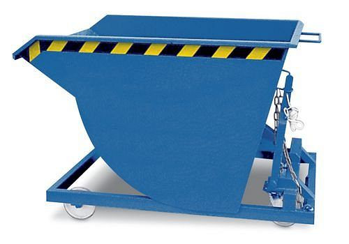 RR Industrietechnik Beistell-Kippbehälter aus Stahl, 750 Liter Volumen, blau, 145029