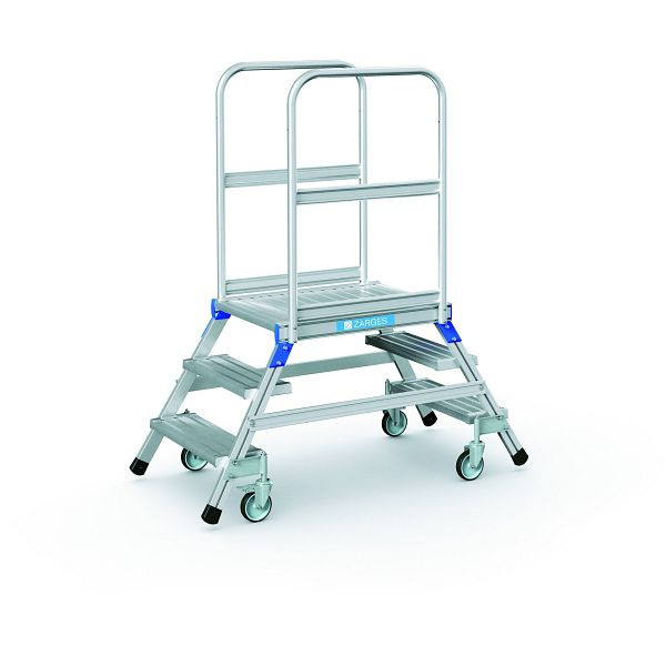 ZARGES Podesttreppe, beidseitig 3 Stufen, 41981, 4003866419814