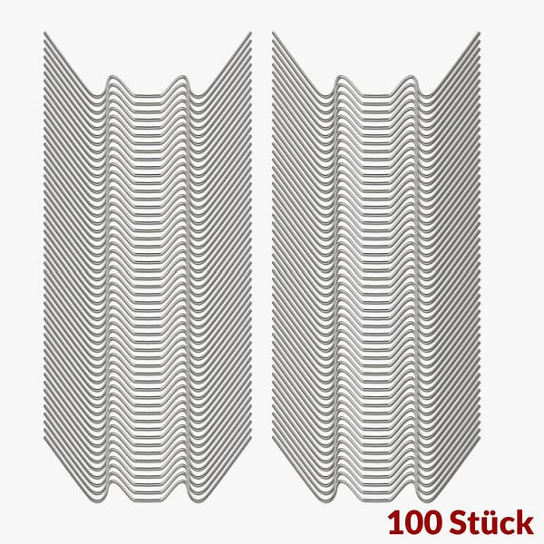 DEUBA Gewächshausklammern Set verzinkt, silber, VE: 100 Stück, 107837