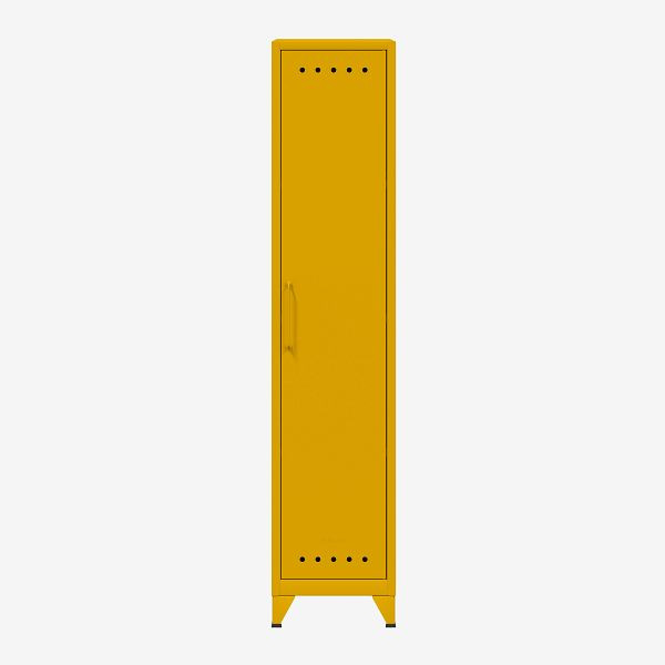 Bisley Fern Locker Garderobenschrank mit drei festen Fachböden, sunflower (642), FERLOC3S642