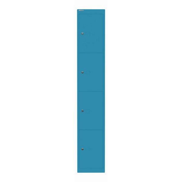 Bisley Schließfachschrank Office, 4 Fächer, Tiefe 457 mm, 686 azur, CLK184686