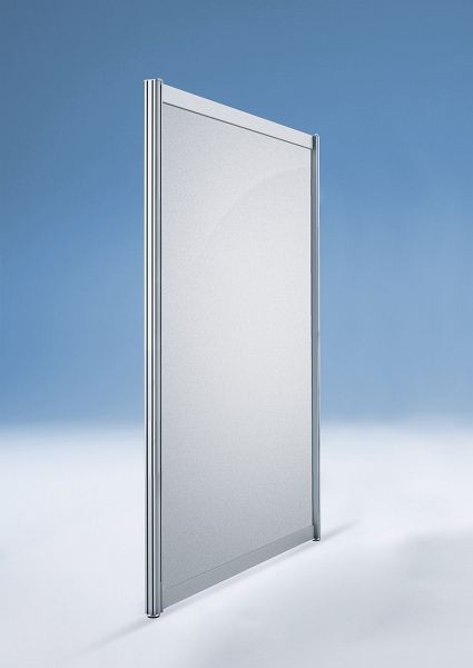 BST Stellwand GERADE -niedrig-, Dekor silber, Design 1-teilig, 1000x40x1380, SCREEN G10013-DS