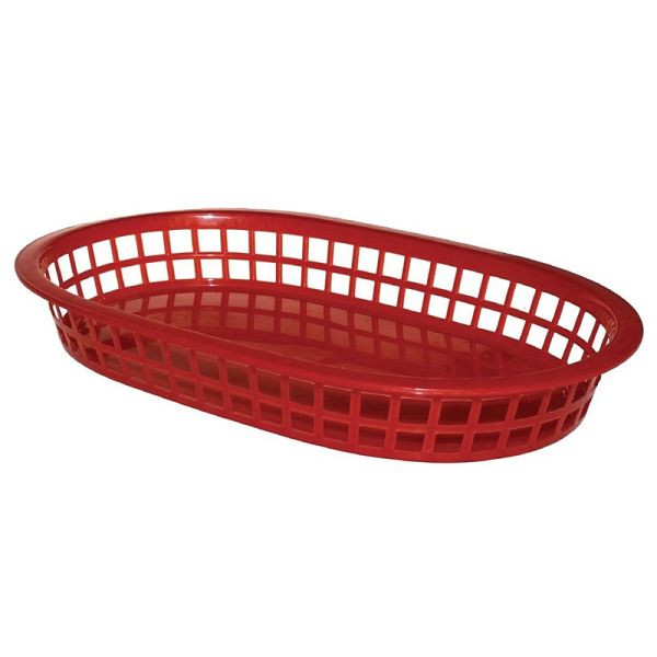 Olympia ovale Servierkörbe Kunststoff rot, VE: 6 Stück, 4 x 27,5 x 17,5 cm, GH967