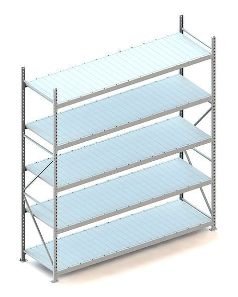Meta MINI-RACK GR 3000x2600x800 mm, verzinkt, mit Stahlpaneele, Bodenanzahl: 5, 20051359