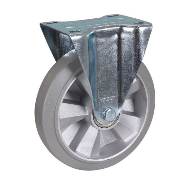 VARIOfit Bockrolle Elastikvollgummi, 200 x 50 mm, grau, bpg-200.014