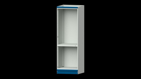 ANKE Werkbänke Basisschrank modulares Schranksystem, Modell 101, 715 x 720 x 2200 mm, Leergehäuse offen, RAL 7035/5010, 631.002