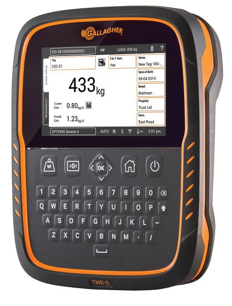 Gallagher AP&T TWR-5 Wiegecomputer mit Datensammler und EID Leser, 260600