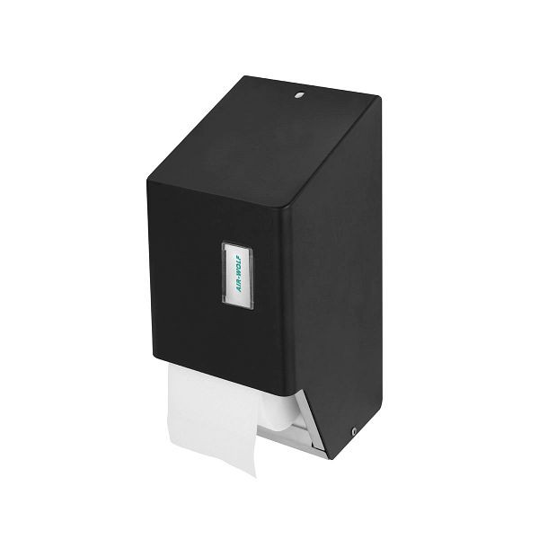 Air Wolf WC-Papierspender, Wandmontage, Schwarz, Edelstahl, Serie Omega, 29-092