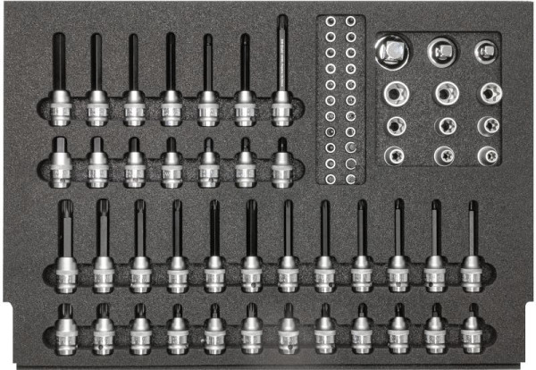 SW-Stahl Werkstattwagensortiment, Schraubendreheinsätze 1/4" und 1/2", 72-teilig, Z3000-17