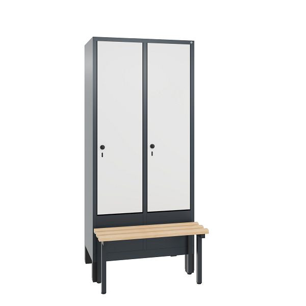 C+P Spind Evolo, 2 Abteile, H1850xB810xT815 mm, Anthrazit/MDF Weiß, 48030-22 S10281