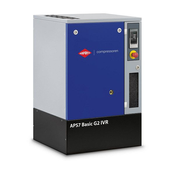 Airpress Schraubenkompressor 10 bar 7.5 PS/5.5 kW 336-756 l/min (APS 7 IVR Basic G2), 362807-IVR