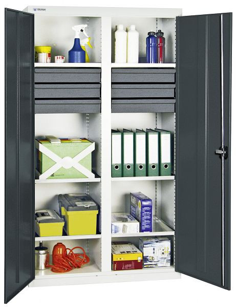 stumpf TM Werkzeug- und Materialschrank 3000, RAL 7035/7016, 6 Schubladen, 6 Wannen, 3004271