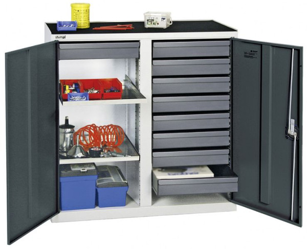 stumpf TM Werkzeug- und Materialschrank 3000, RAL 7035/7016, 9 Schubladen, 2 Wannen, 3002971