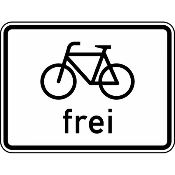 Stein HGS Radverkehr frei Nr. 1022-10, 600 x 450 mm, Flachform 2 mm, RA2, 1022-10-221