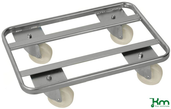 Kongamek Verzinkter Rollwagen mit schwerlast Nylonrollen, 800 x 600 x 160 mm, KM674