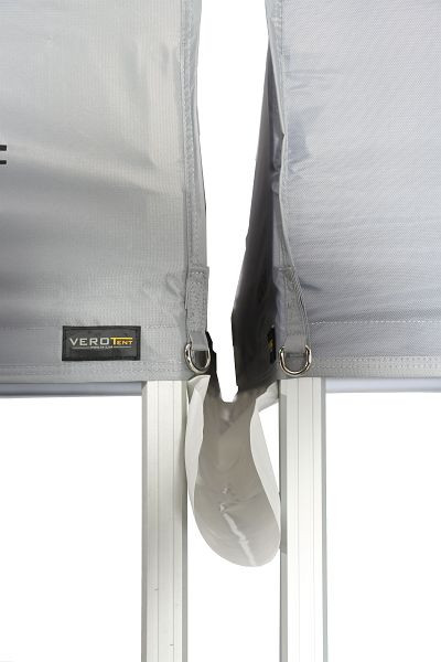 VeroTENT Faltpavillon Dachrinne 6m aus PVC aus PVC, weiß, v-6d