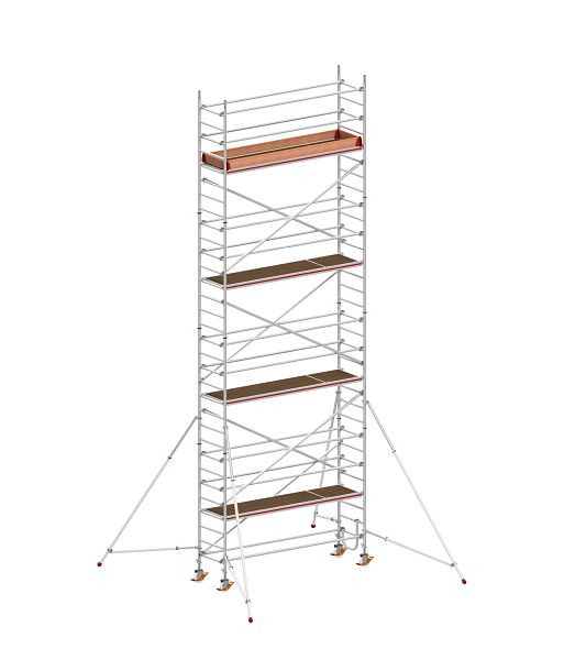 HYMER Fahrgerüst nach DIN EN 1004 mit Comfortaufbau, Rahmenteilbreite 0,80 m, Bühnenlänge 2,95 m, Reichhöhe 9,40 m, 837109