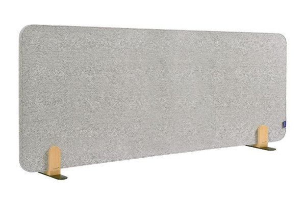 Legamaster ELEMENTS Akustik Tischtrennwand 60x160cm ruhiges grau inkl. 2 Halterungen, 7-209832