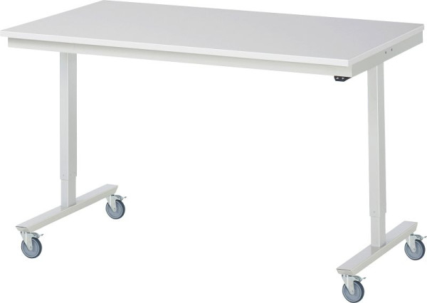 RAU Fahrbarer Arbeitstisch adlatus 150 kg, 1500x800x852-1252mm, M-Platte-22 mm, 08-AT-150-080-M-4LF