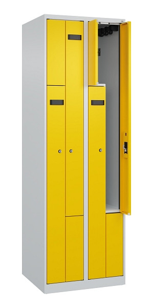 C+P Z-Spind Evolo PLUS, 4 Fächer, 1850x600x500mm, 7035/1023, Zylinderschloss, 049003-204 S10028