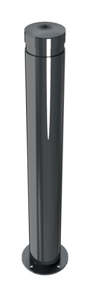 Schake Aluminiumpoller Ø 120 mm, ortsfest, für Dübel Befestigung mit Bodenplatte Ø 180 mm, Höhe Überflur 900 mm Gesamtlänge ca. 1200 mm, 40121PB