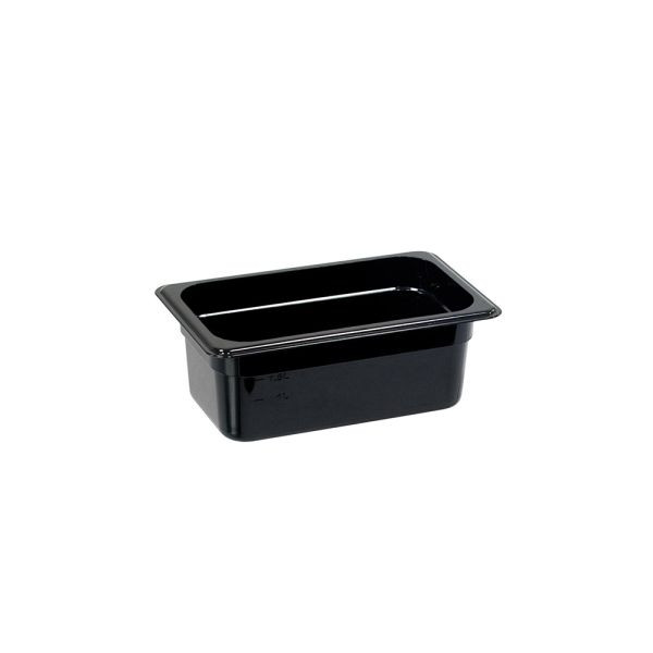 Stalgast Gastronormbehälter Serie Buffet, schwarz, GN 1/4, Höhe 100 mm, Polycarbonat, GN2314100