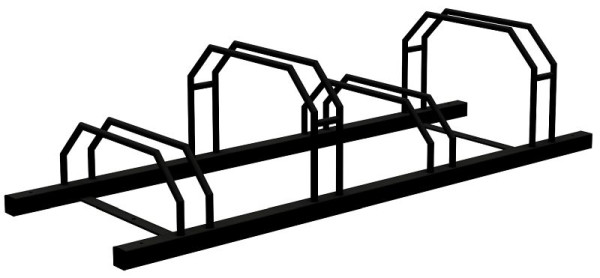 Schake 4er Modul für Fahrrad-Reihanlage, mit Hohen und Tiefen Bügel beidseitig benutzbar, 421_40B