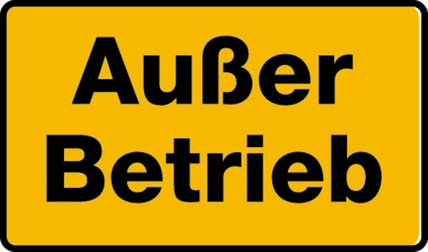 Schilder Klar Betriebsbeschilderung Außer Betrieb, 200x120x0.6 mm Magnetfolie, 713/81