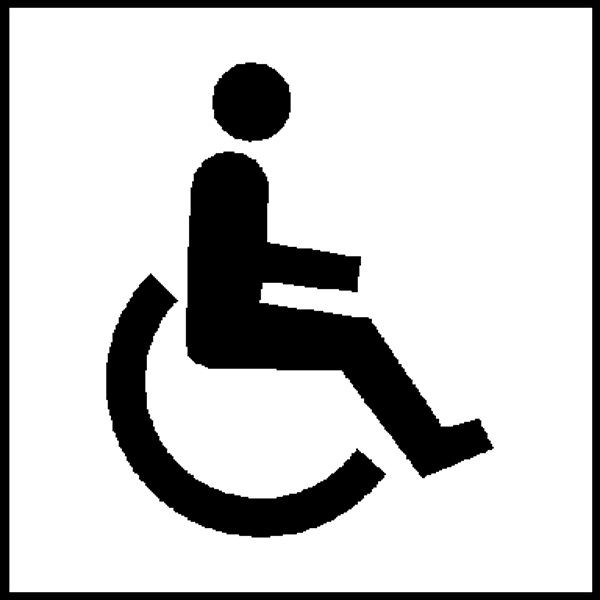 SafetyMarking Türschild, Graphic Line - WC - barrierefrei, BxH 10x10 cm, Kunststoff (Hart-PVC), selbstklebend, 43.5880-bf