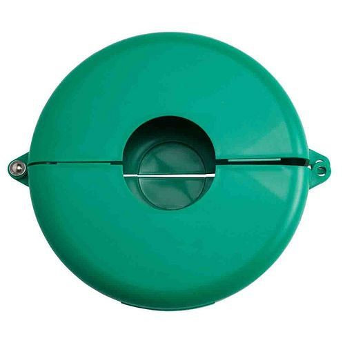 DENIOS Absperrvorrichtung für Durchgangsventile, 165 bis 254 mm, grün, 311952