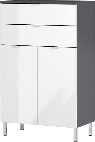GERMANIA GW-MAURESA Kommode 8531, Graphit/Weiß, 8531-569
