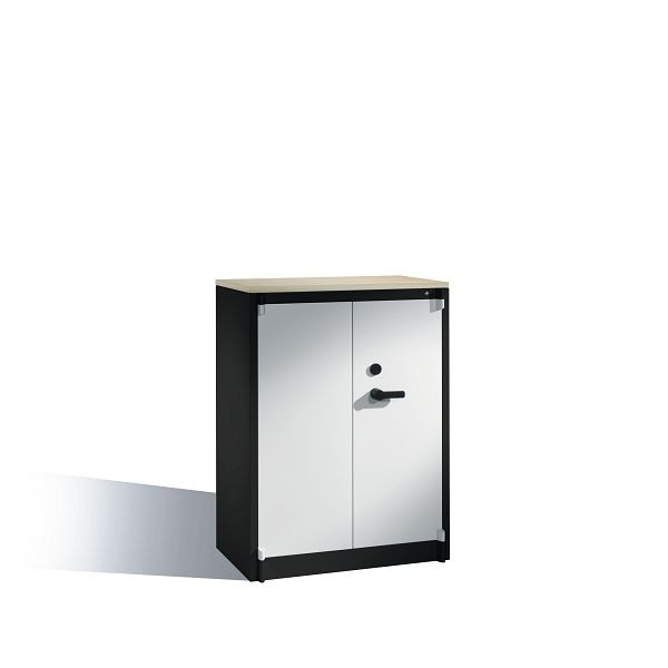 C+P Feuerschutzschrank Certos, H1226xB930xT500mm, Farbe: Schwarzgrau / Lichtgrau, Klinkengriff, 3 OH, 1171-00 S10002